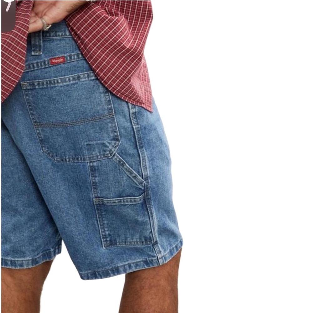 Wrangler Shorts Mens 42 Carpenter 64WC4GR Blue Denim Utility EUC